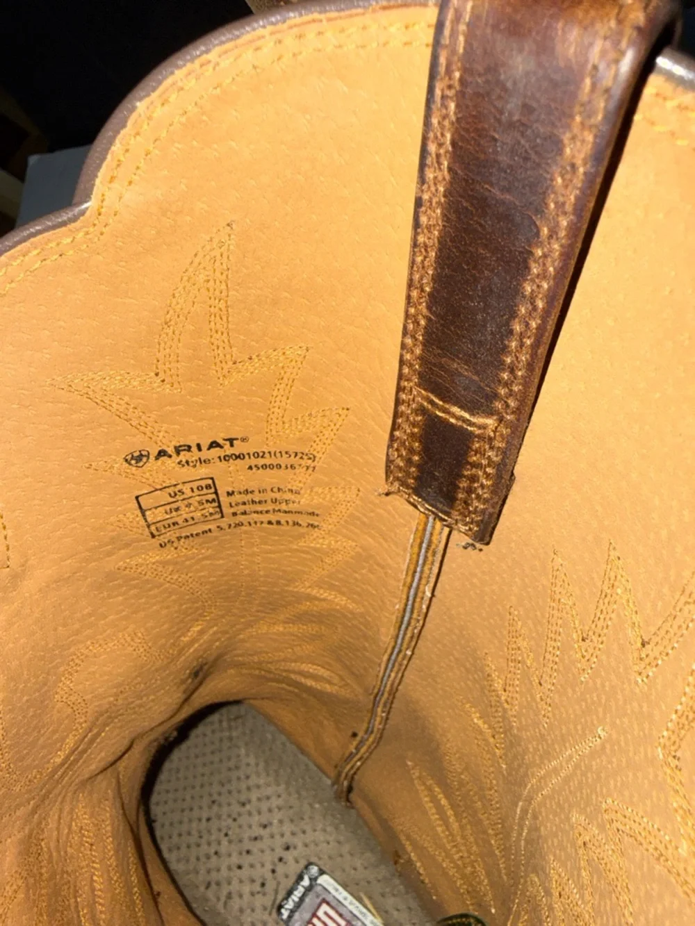 ARIAT Women’s 10 Heritage R Toe Western Boots Distressed Brown Coastal Cowgirl - Picture 12 of 15